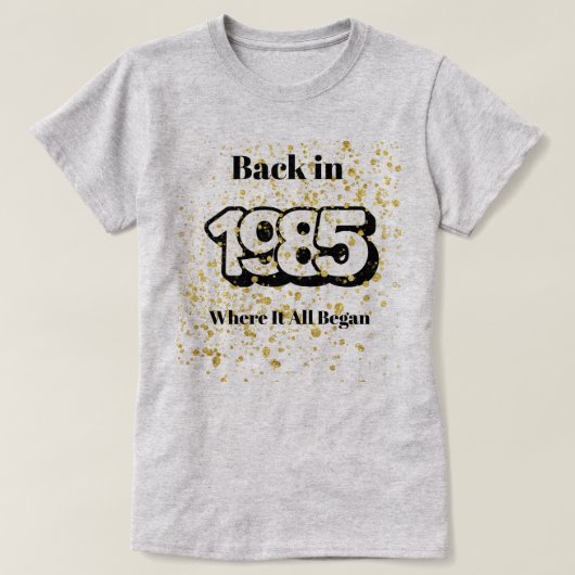 1985 ゴールド スプラッシュ Tシャツ (デザイン正面)