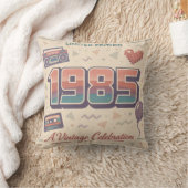 1985 ビンテージ 誕生日 スロー ピロー | 限定 (ブランケット)