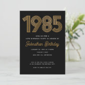1985 ブラック フォックスゴールド 40歳の誕生日 招待状 (スタンド正面)