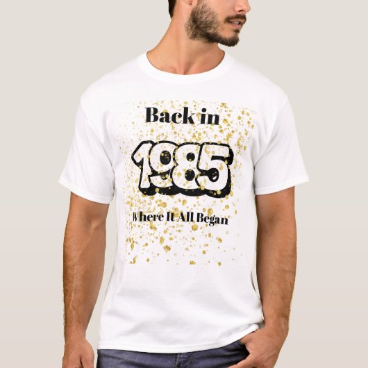 1985 Gold Splash Birthday T-Shirt Tシャツ (正面)