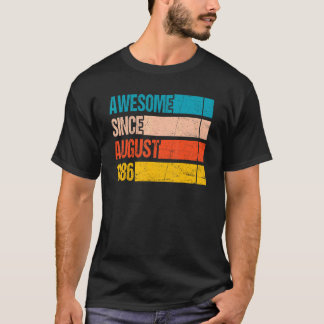 1986ストライプ Bir以素晴らし来のヴィンテージ威厳があるカラー Tシャツ