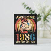 1986年からクールな40歳の誕生日 ポストカード (スタンド正面)