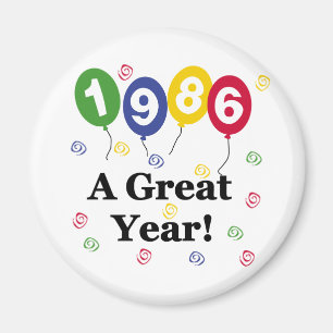1986年すばらしい年の誕生日 マグネット