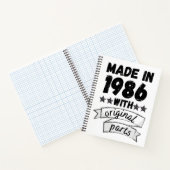 1986年にオリジナル部品で ノートブック (内部)