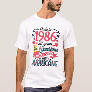 1986年に作られた36日差しの36誕生 Tシャツ