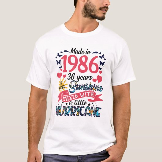 1986年に作られた36日差しの36誕生 Tシャツ (正面)