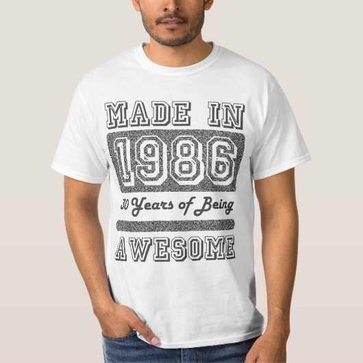 1986年に作られる Tシャツ (正面)