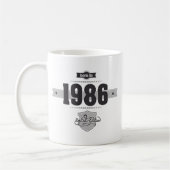 1986年に生まれて下さい(Dark&Lightgrey) コーヒーマグカップ (左)