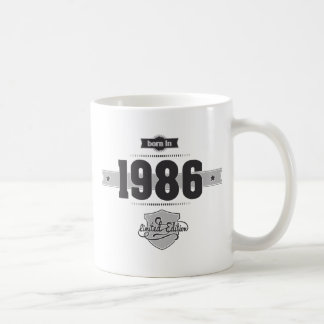 1986年に生まれて下さい(Dark&Lightgrey) コーヒーマグカップ