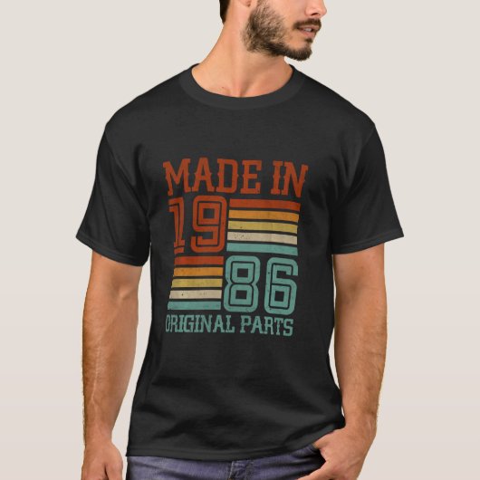 1986年に製造されたオリジナル部品36歳36歳 Tシャツ (正面)