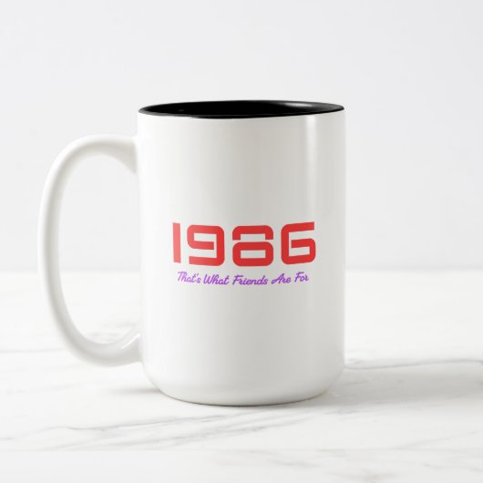 1986年のトップソング ツートーンマグカップ (左)