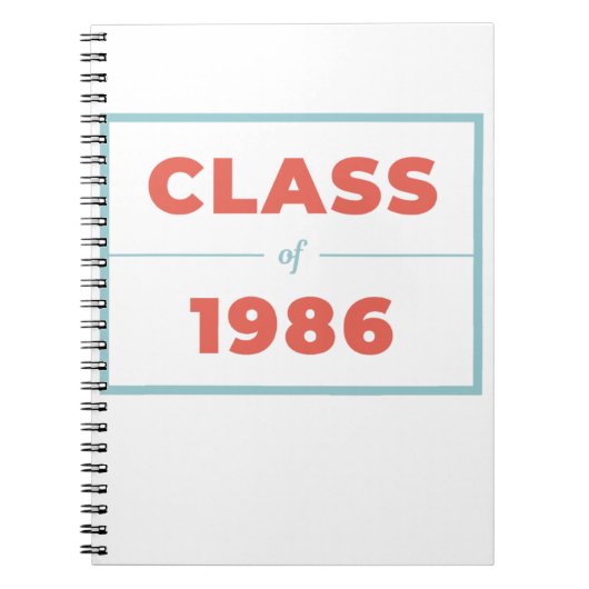 1986年クラス ノートブック (正面)