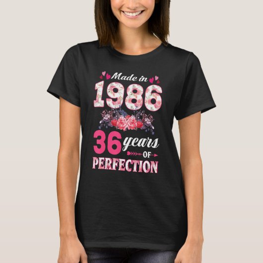1986年フローラ36誕生日36歳Wom製 Tシャツ (正面)