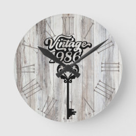 1986年ヴィンテージアクリル時計 ラウンド壁時計