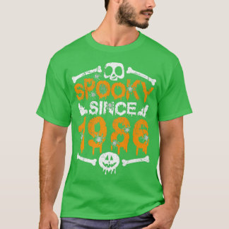 1986年不気味以来Screary Skeleton 36th誕生日Hal Tシャツ