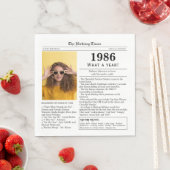 1986年新聞 誕生日 スタンダードランチョンナプキン (インサイチュ)