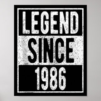 1986年生まれの伝説Tシャツ 36歳のプレゼント 36歳の誕生日 ポスター