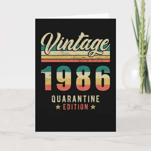 1986年生まれの誕生日 カード (正面)