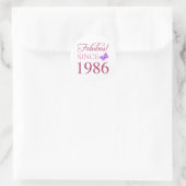 1986年生まれの40歳の誕生日おめでとう ラウンドシール (バッグ)