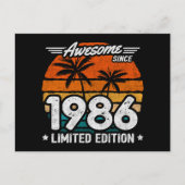 1986年生まれ限定復刻版かっこいい1986年から ポストカード (正面)