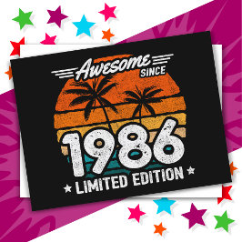 1986年生まれ限定復刻版かっこいい 1986年からかっこいい ポストカード
