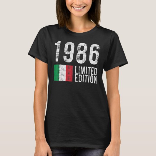 1986年限定版イタリア国旗誕生日 Tシャツ (正面)