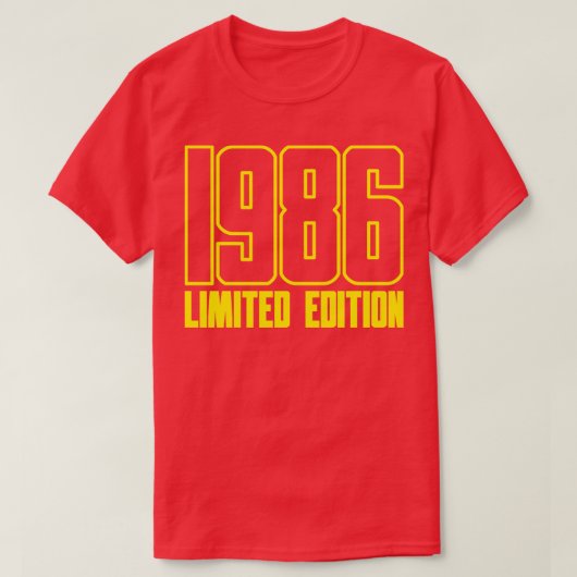 1986年限定版誕生日ギフト Tシャツ (デザイン正面)