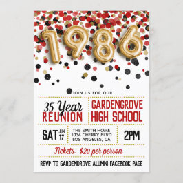 1986年高校懇親会 招待状