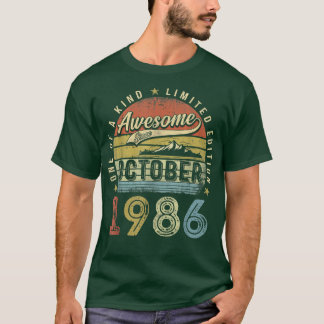 1986年10月以来36素晴らし番目の誕生日ギフト36 Y Tシャツ