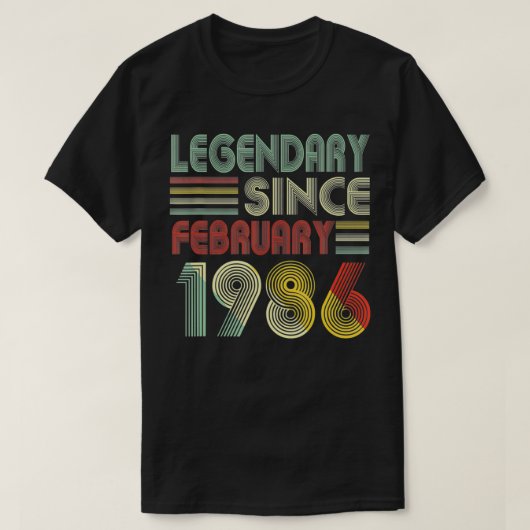 1986年2月から伝説的な36日の装飾 Tシャツ (デザイン正面)