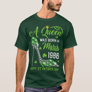 1986年3月37日誕生日ハッピーセントパトリックの日Sh Tシャツ