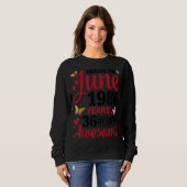 1986年6月に作られたハッピーバースデー36年 スウェットシャツ (正面フル)