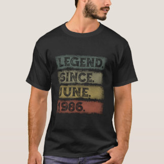 1986年6月以来のディストressed伝説 37周年 tシャツ