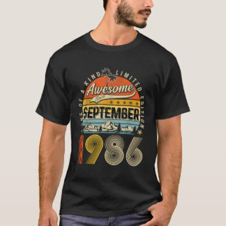 1986年9月ヴィンテージ37日誕生日37歳 Tシャツ