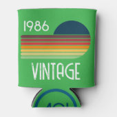 1986年 レトロ ストライプ サン 40歳の誕生日 缶クーラー (正面)