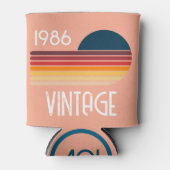 1986年 レトロ ストライプ 太陽 40歳の誕生日 缶クーラー (正面)