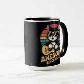 1986年 誕生日 レトロ 猫好き ウクレレ 40歳の誕生日 マグカップ (正面右)