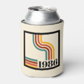 1986年 40歳の誕生日 レトロ ストライプ ヴィンテージ 缶クーラー (缶正面)