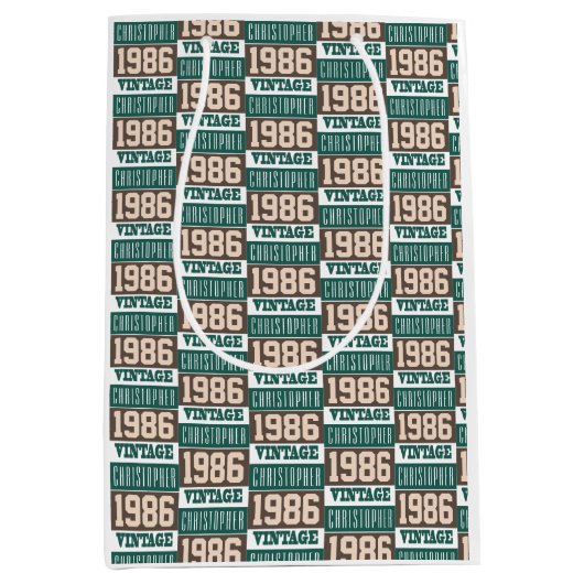 1986生まれ年にクリスチャンの名前で ミディアムペーパーバッグ (正面)