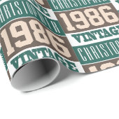 1986生まれ年にクリスチャンの名前で ラッピングペーパー (ロールコーナー)