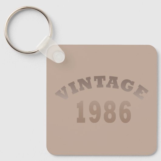 1986生まれ年のヴィンテージ誕生日ギフト キーホルダー (正面)