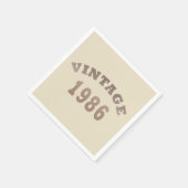 1986生まれ年のヴィンテージ誕生日ギフト スタンダードカクテルナプキン (角)