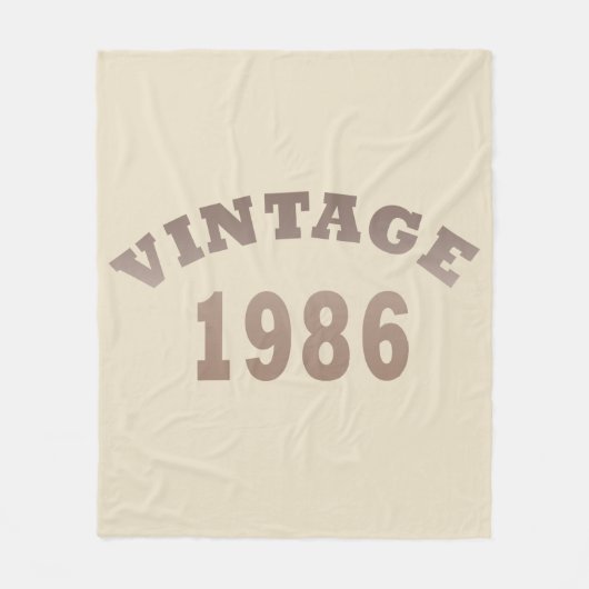1986生まれ年のヴィンテージ誕生日ギフト フリースブランケット (正面)