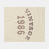 1986生まれ年のヴィンテージ誕生日ギフト フリースブランケット (正面(横))