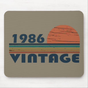 1986生まれ年のヴィンテージ誕生日 マウスパッド