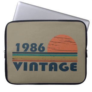 1986生まれ年のヴィンテージ誕生日 ラップトップスリーブ