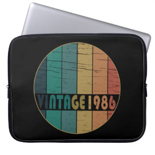 1986生まれ年のヴィンテージ誕生日 ラップトップスリーブ