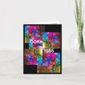 1986生まれ年の誕生日おもしろい事実 カード (正面)