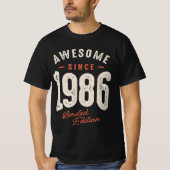 1986素晴らし年から36番目の誕生日レトロクラシック Tシャツ (正面)