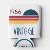 1986 レトロ ストライプ サン 40歳の誕生日 缶クーラー (裏面)
